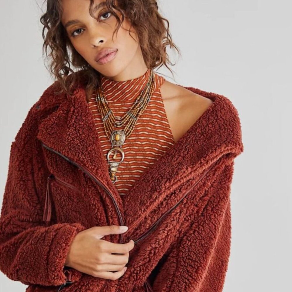 Free People - So Cozy Slouchy Moto Jacket - S